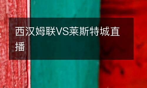 西汉姆联VS莱斯特城直播